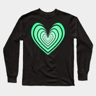 Rosy Heart (Bright Green) Long Sleeve T-Shirt